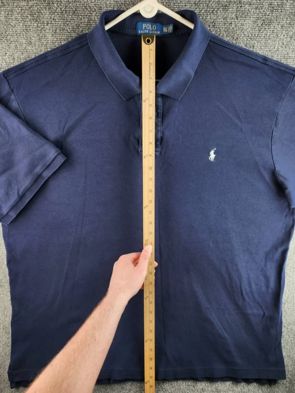 Polo Ralph Lauren 2XLT Solid Blue Short Sleeve Polo Shirt White Pony Embroidery